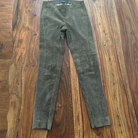 Ralph Lauren 100% Lamb Suede Skinny Pants Size Small - Picture 4 of 9